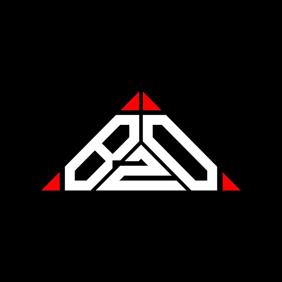 bzo brev logotyp kreativ design med vektor grafisk, bzo enkel och modern logotyp i triangel form.