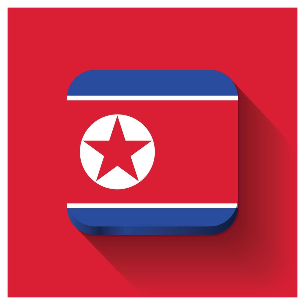 nordkorea flag design vektor