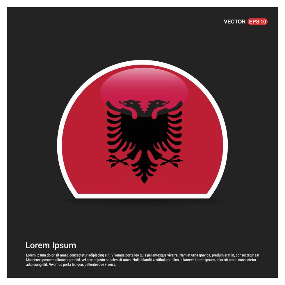 albania flagga design vektor