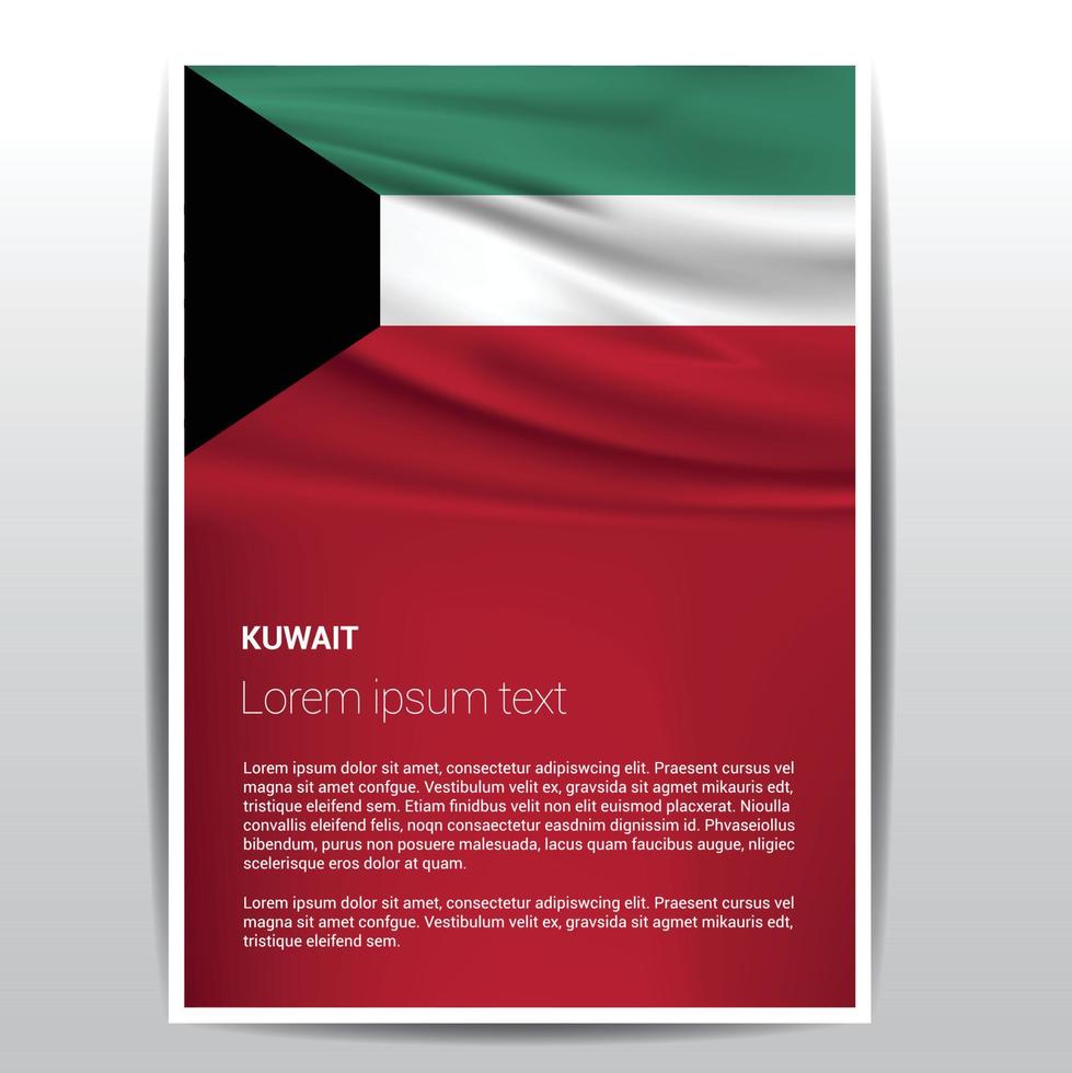 kuwait flaggor design vektor
