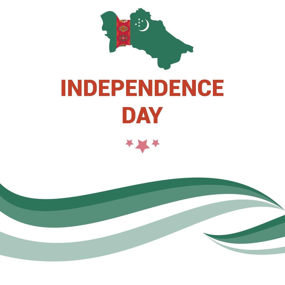 turkmenistan oberoende dag design kort vektor