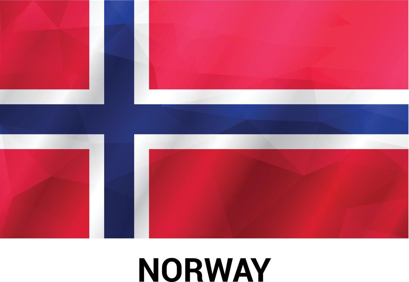 Designvektor für Norwegen-Flagge vektor