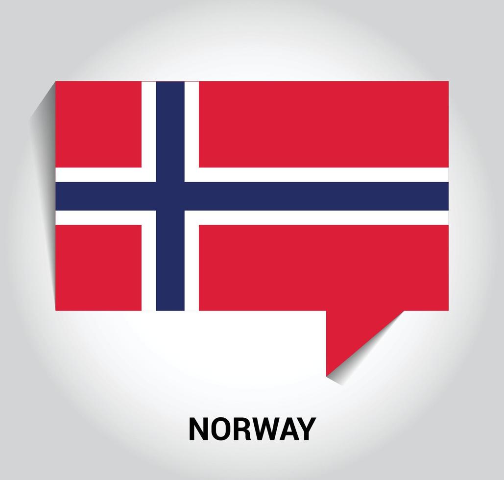 Designvektor für Norwegen-Flagge vektor