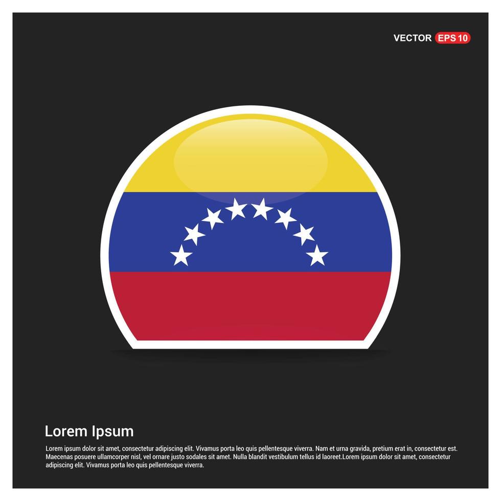 venezuela flagga design kort vektor