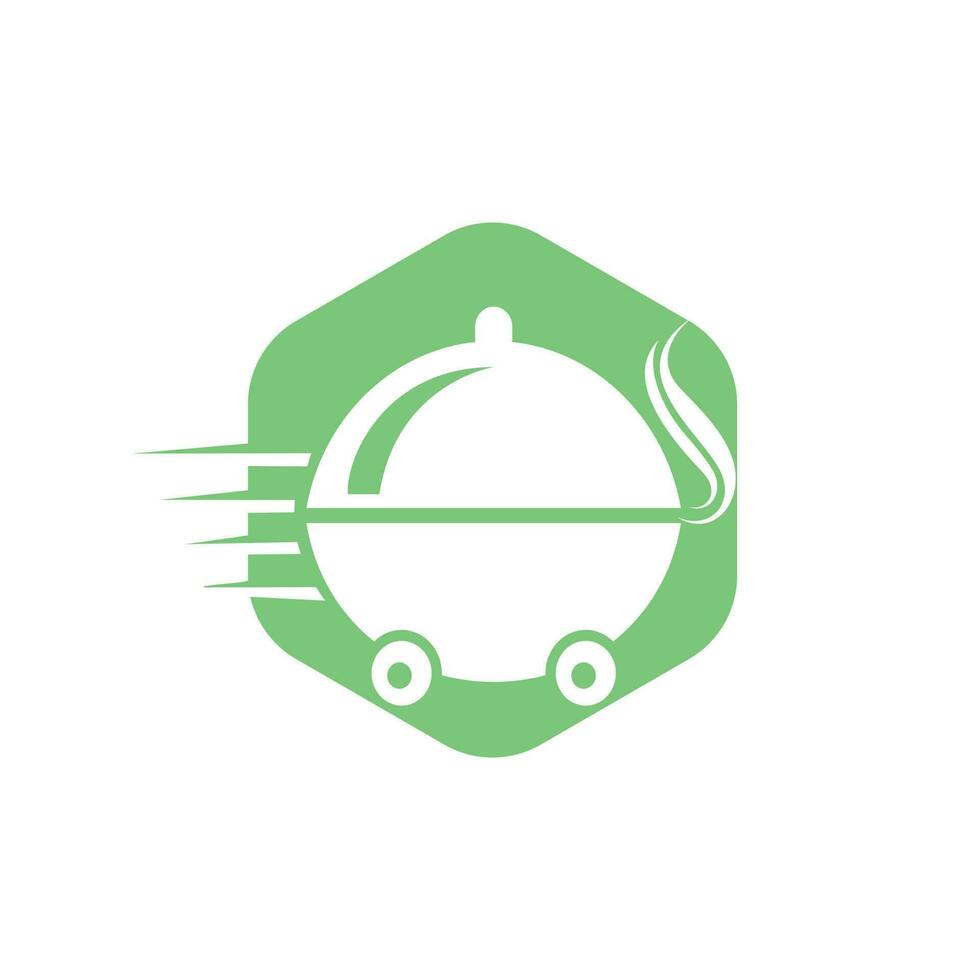 Logo-Design für die Lieferung von Lebensmitteln. Zeichen für schnellen Lieferservice. vektor