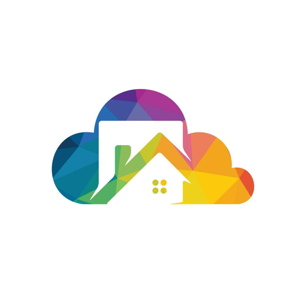 modernes Cloud-Home-Vektordesign. Cloud-Speicher-Home-Vektor-Logo. vektor