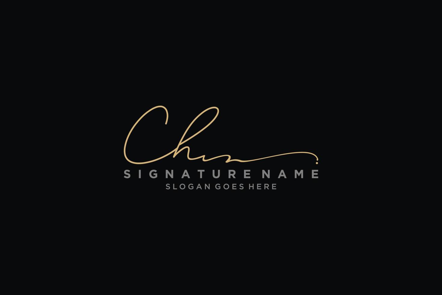 Initial ch Brief Signatur Logo Vorlage elegantes Design Logo Zeichen Symbol Vorlage Vektor Icon