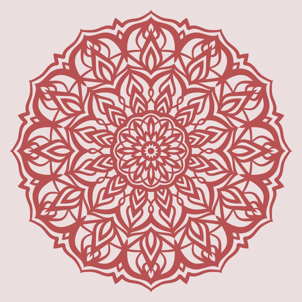 abstrakte Mandala-Kunst mit kreisförmiger Dekoration der Jugend und sanfter Farbe für Web- oder Druckvektordesign-Element vektor