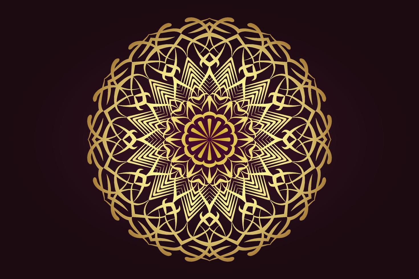 Luxus-Mandala-Design-Hintergrund kostenlos vektor