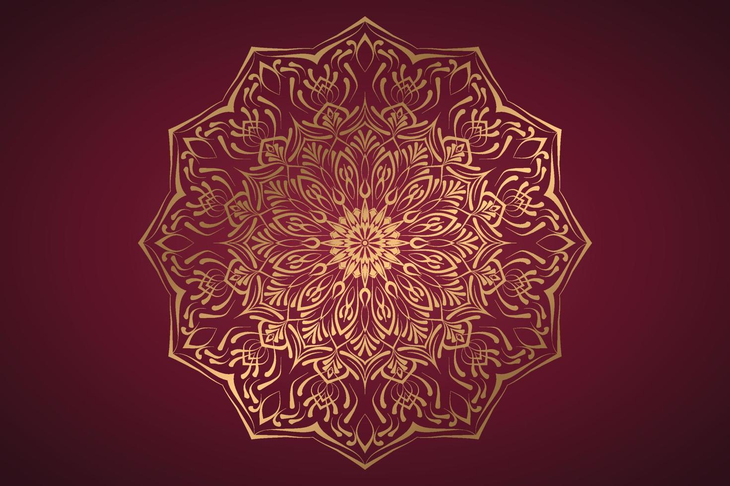 Luxus-Mandala-Design-Hintergrund pro vektor