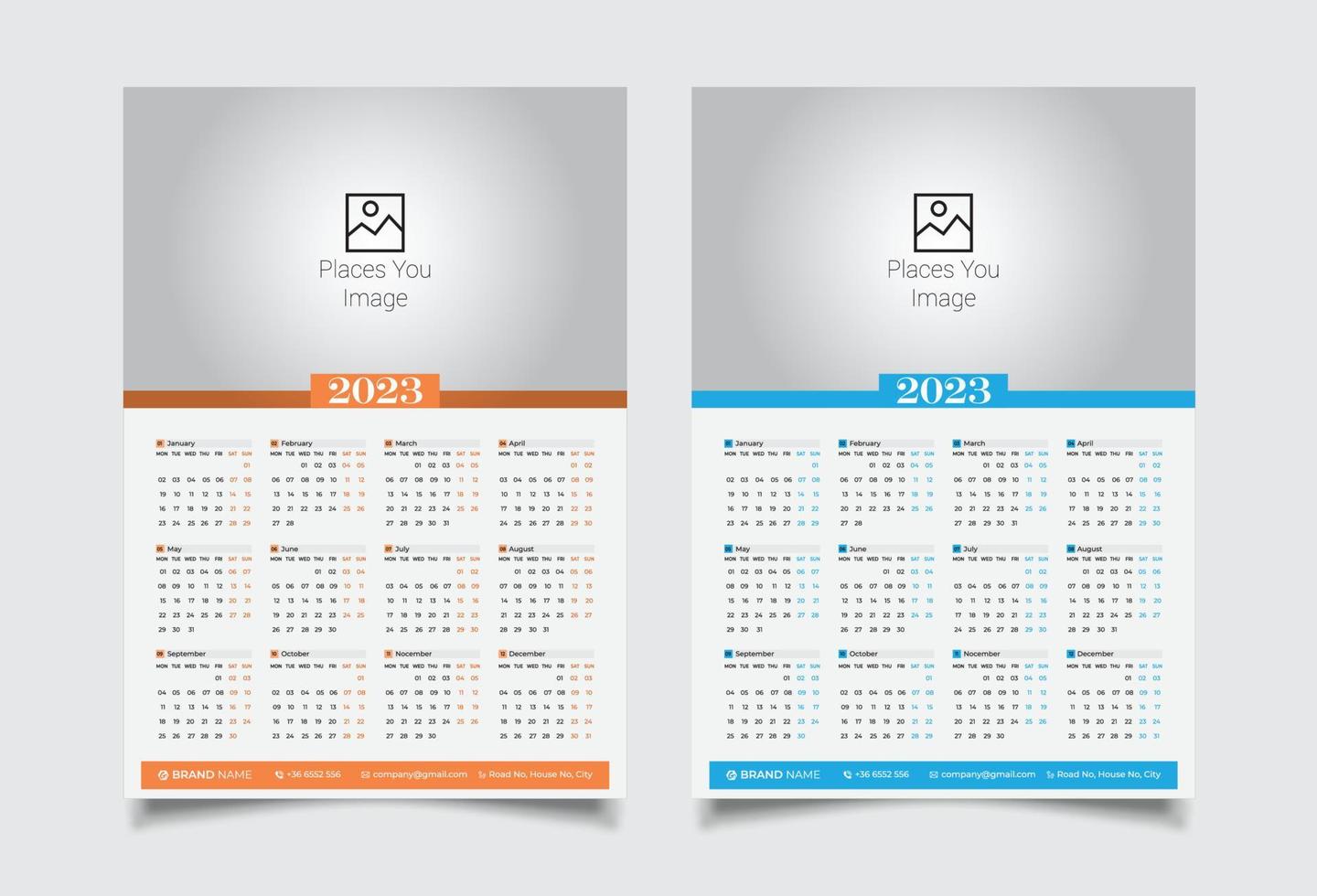 vägg kalender design 2023 vektor