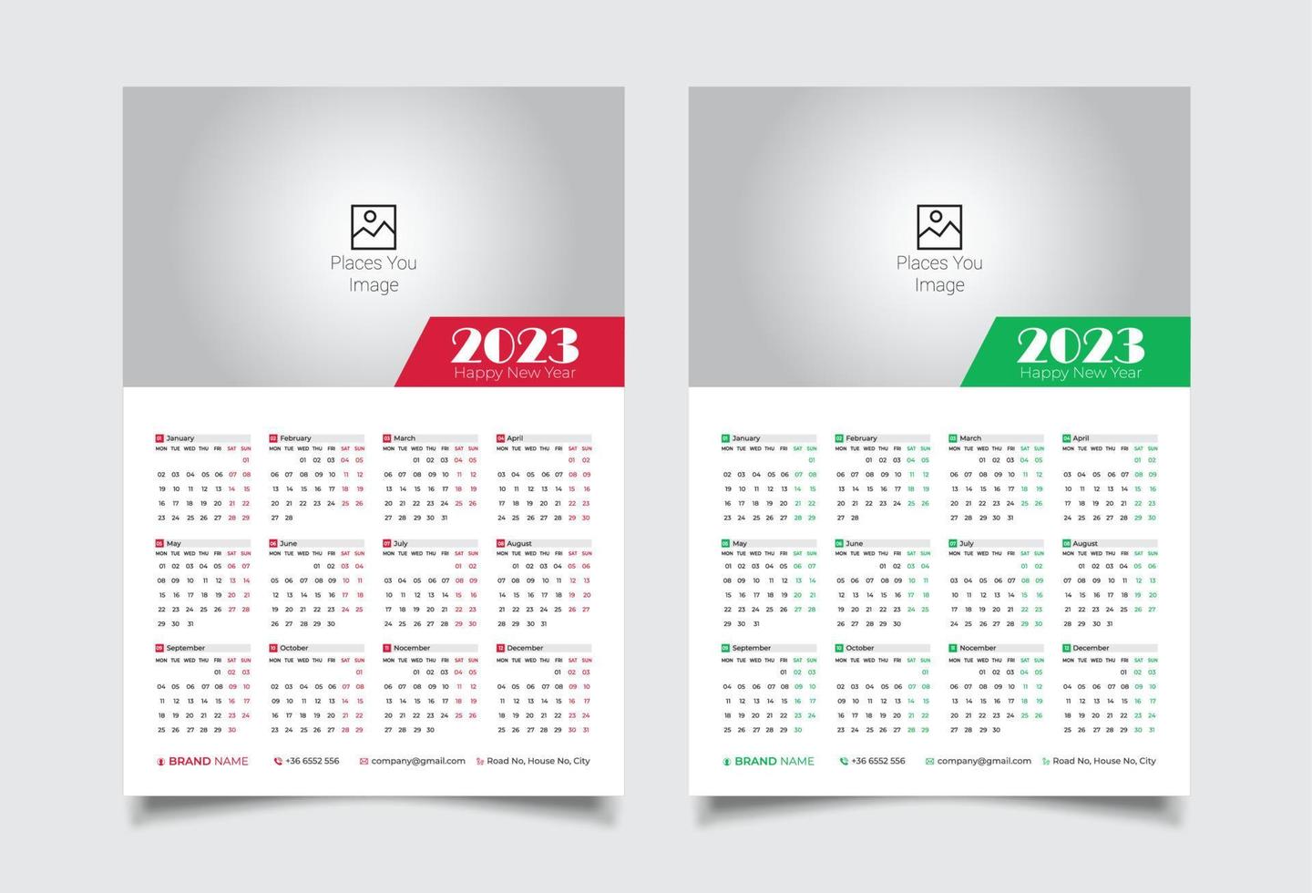 Wandkalender 2023 Design vektor