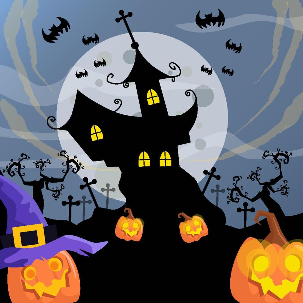 Halloween-Hintergrund geeignet für den Hintergrund vektor