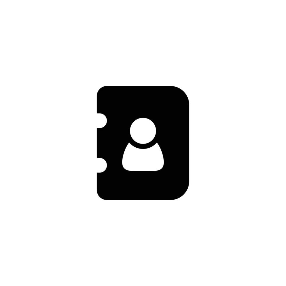 Telefonbuch-Icon-Design-Vektor. Kontaktsymbol vektor