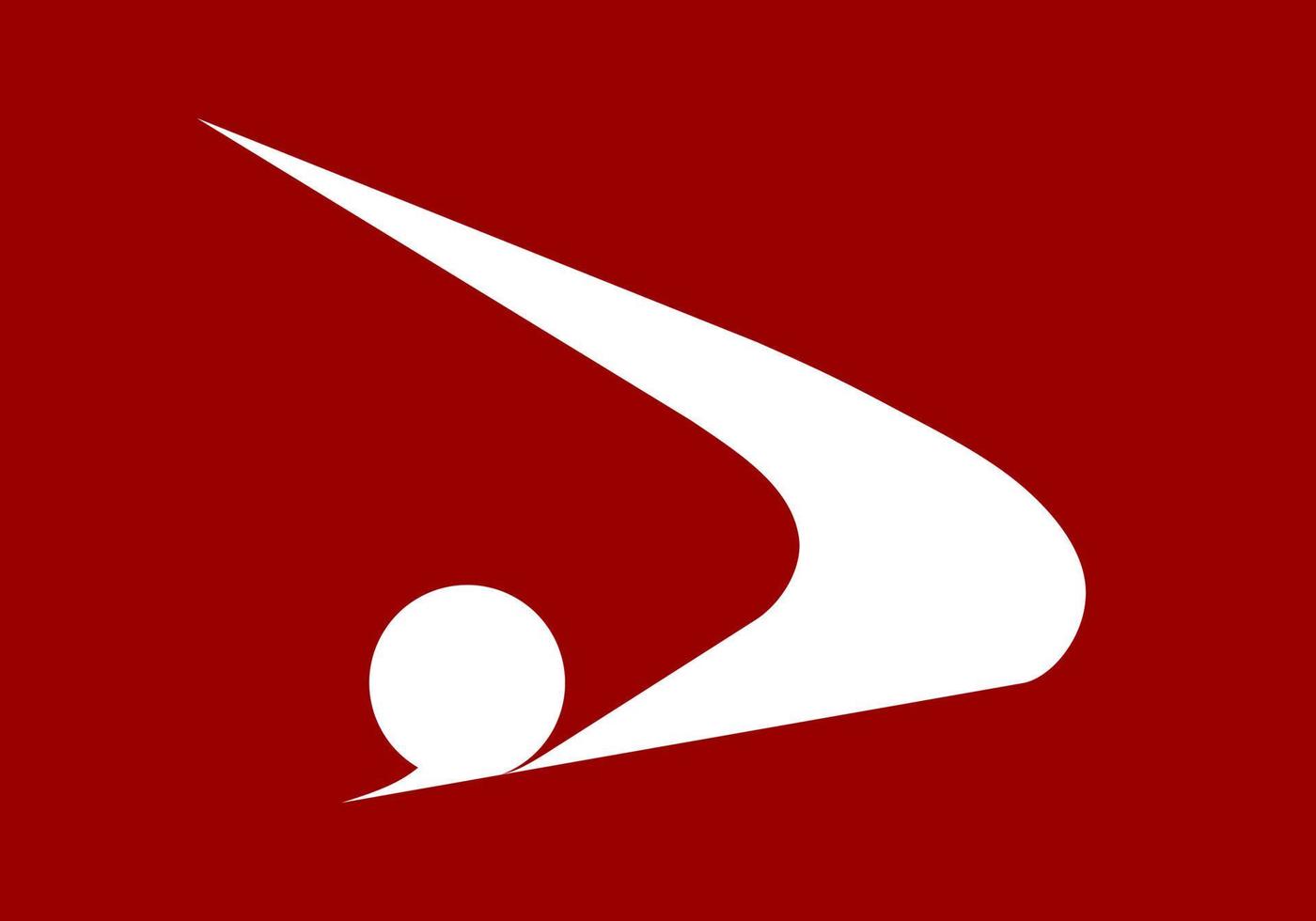 Akita-Flagge, Präfektur Japan. Vektor-Illustration vektor