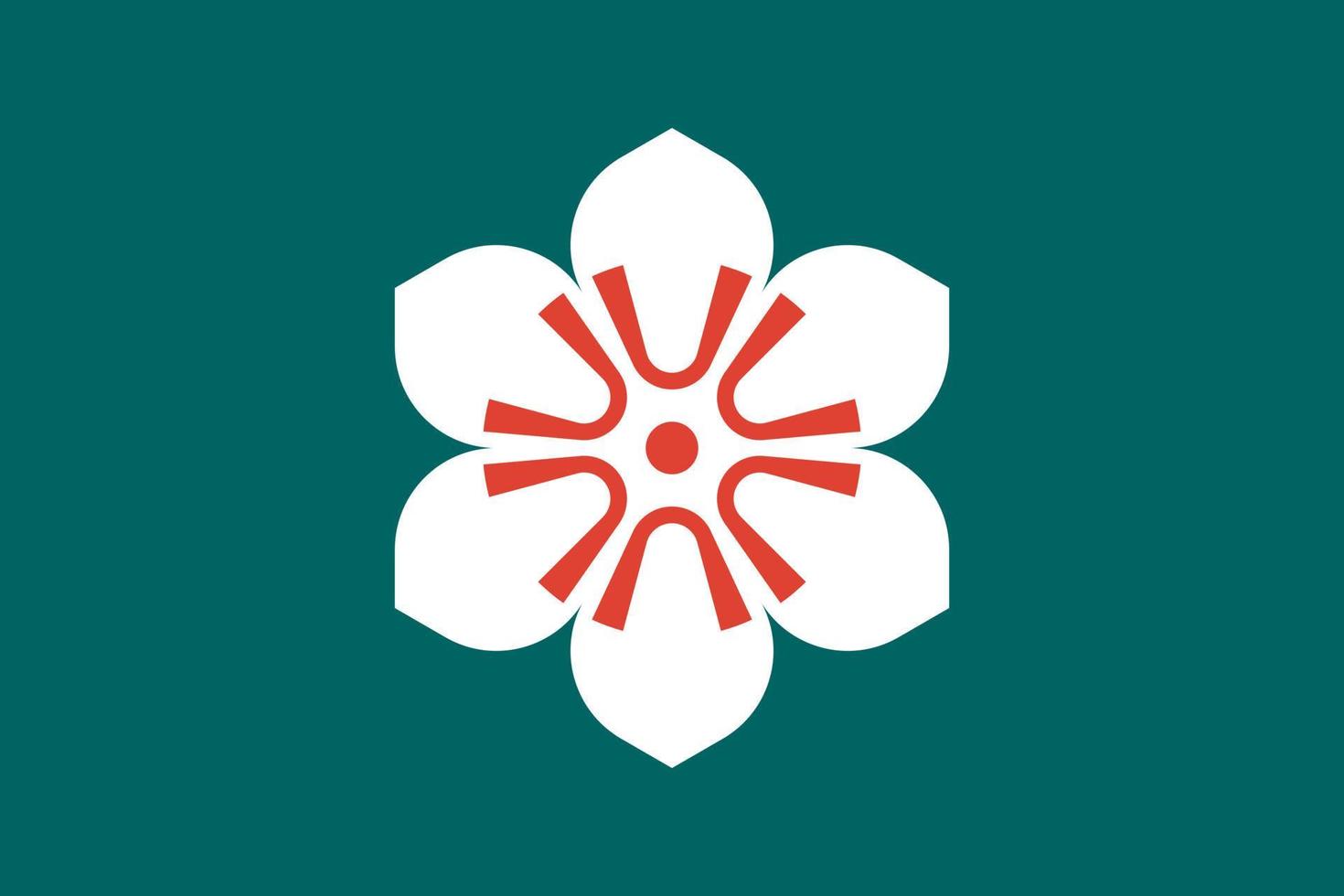 saga flagga, japan prefektur. vektor illustration