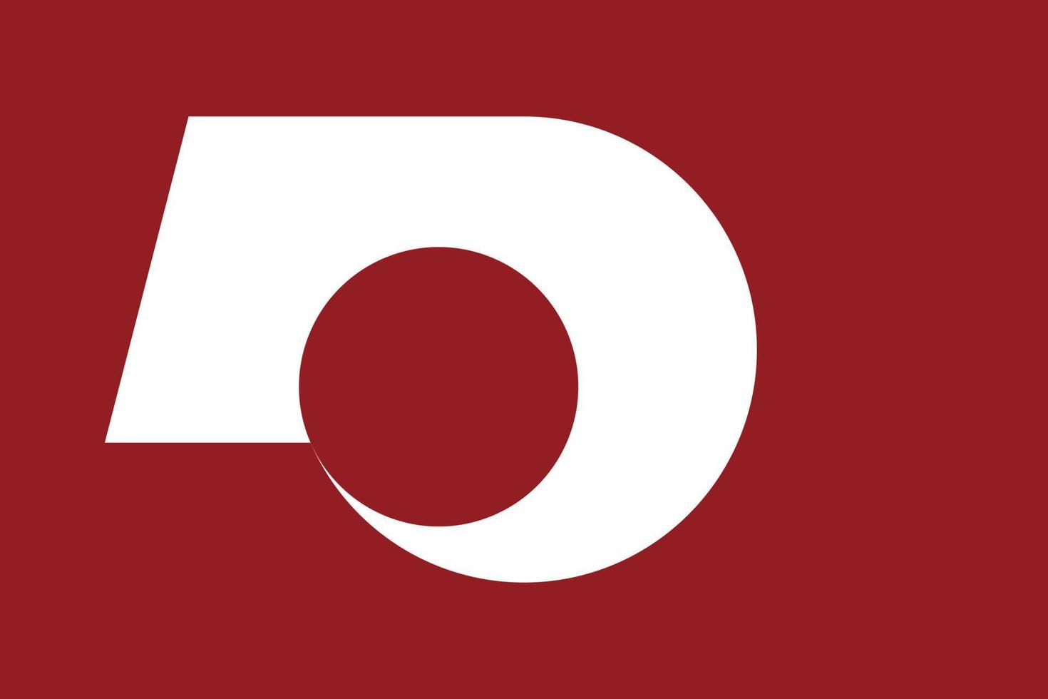 kumamoto flagga, japan prefektur. vektor illustration
