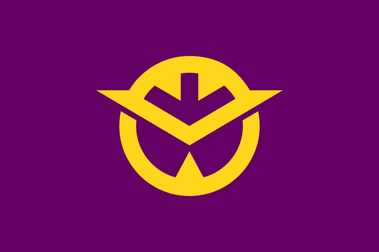 Okama-Flagge, Präfektur Japan. Vektor-Illustration vektor