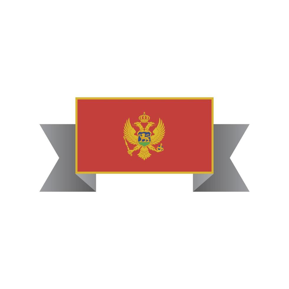 Illustration der montenegro-Flaggenvorlage vektor