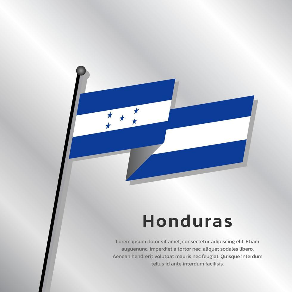 Illustration der Flaggenvorlage von Honduras vektor
