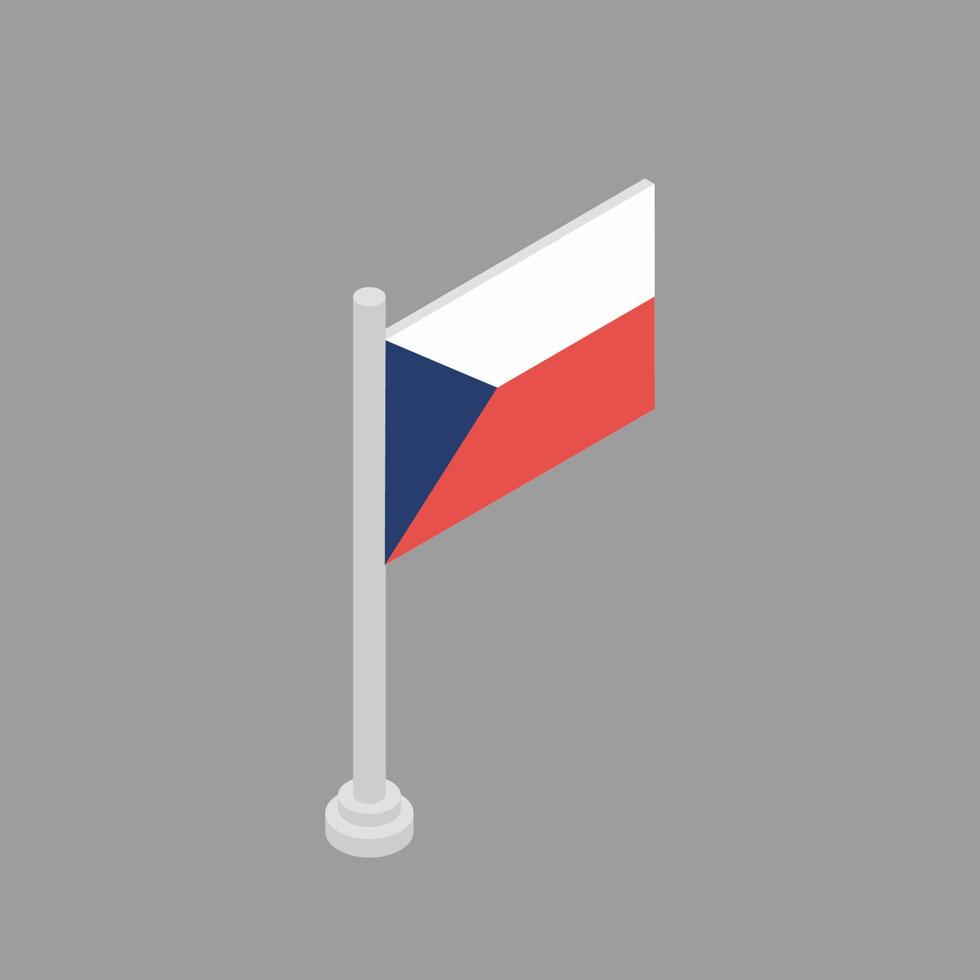 illustration av tjeck republik flagga mall vektor