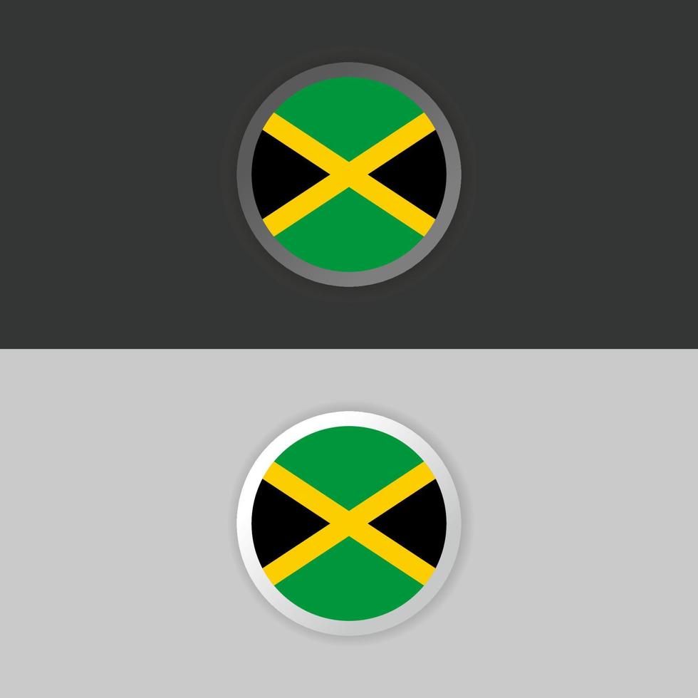 illustration av jamaica flagga mall vektor