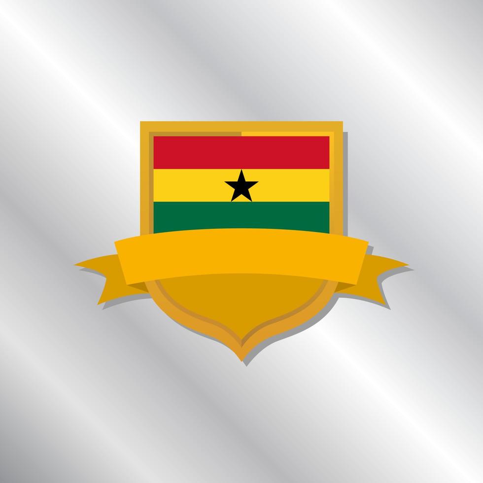 illustration av ghana flagga mall vektor