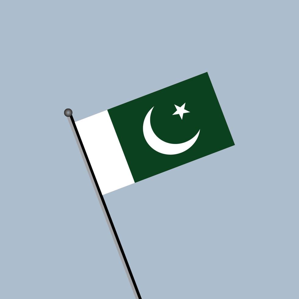 illustration av pakistan flagga mall vektor