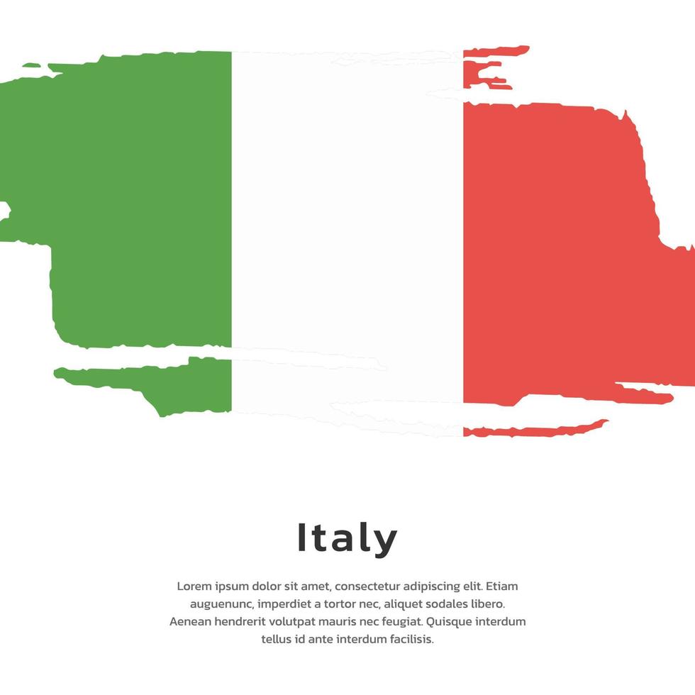 illustration av Italien flagga mall vektor