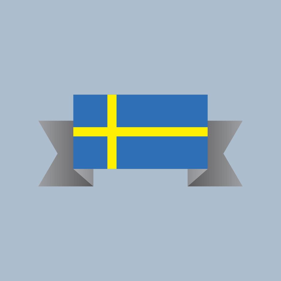 illustration av Sverige flagga mall vektor