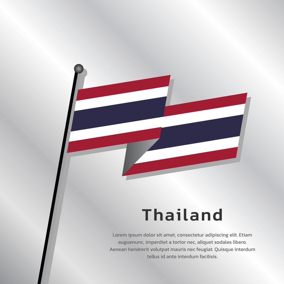 illustration av thailand flagga mall vektor