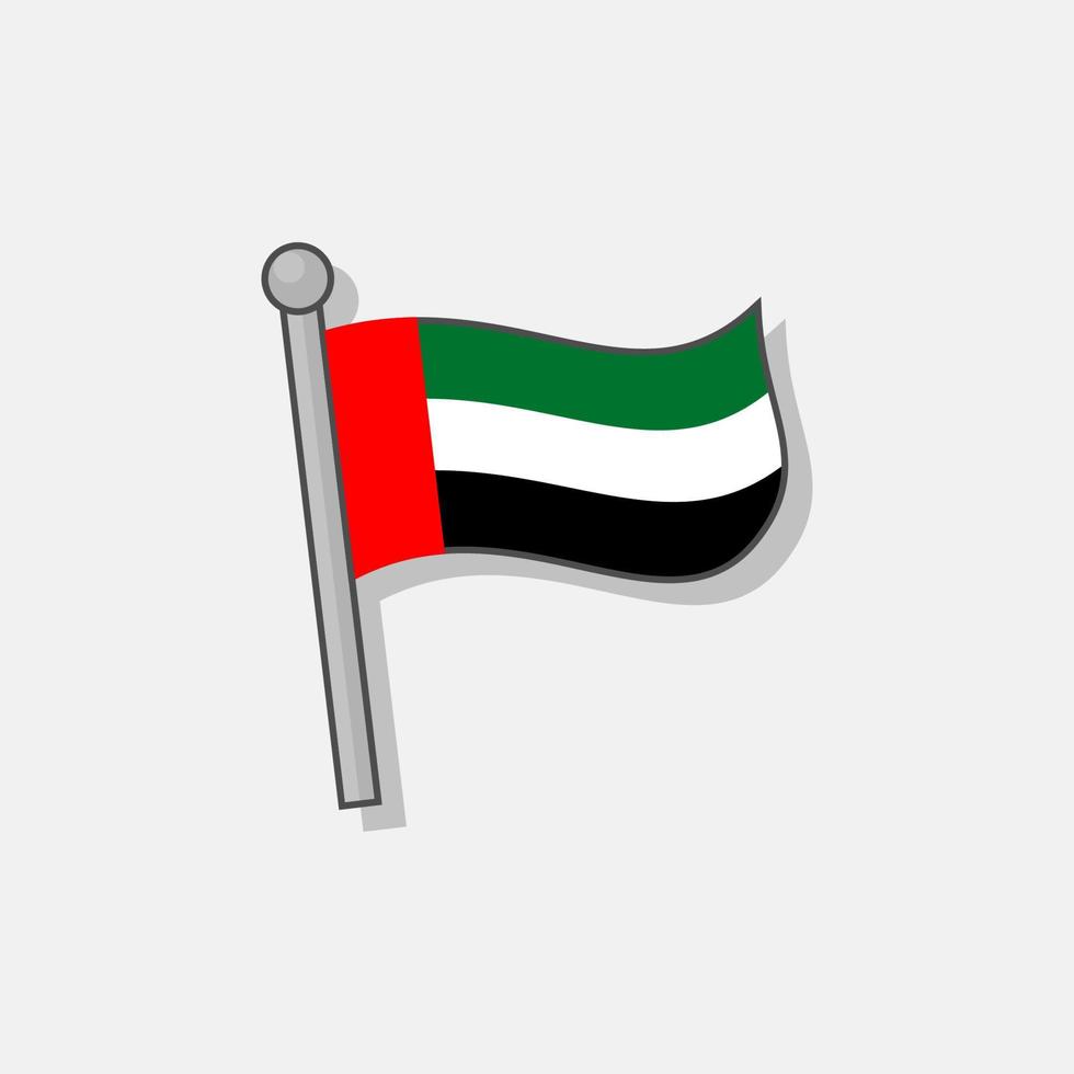 Illustration der Flaggenvorlage der arabischen Emirate vektor