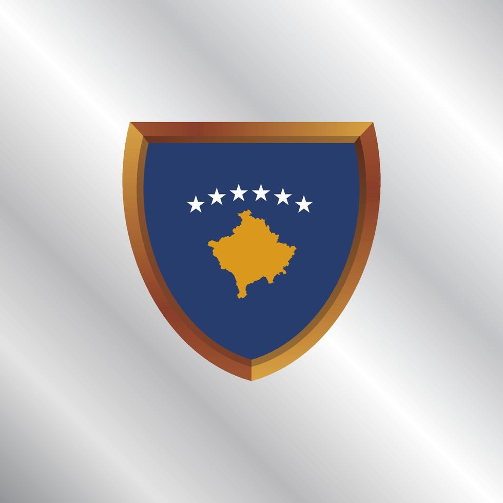 Illustration der Kosovo-Flaggenvorlage vektor