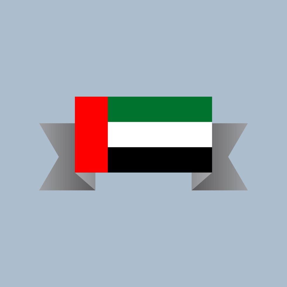 Illustration der Flaggenvorlage der arabischen Emirate vektor