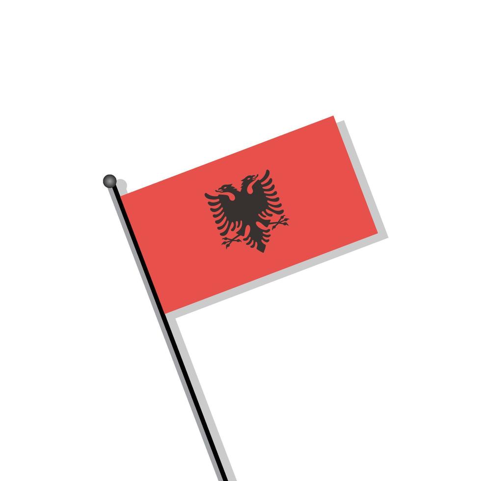Illustration der Flaggenvorlage Albaniens vektor