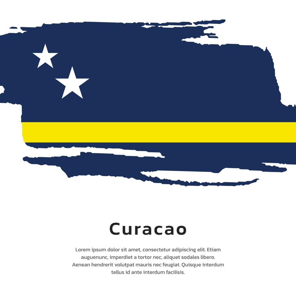 illustration av curacao flagga mall vektor