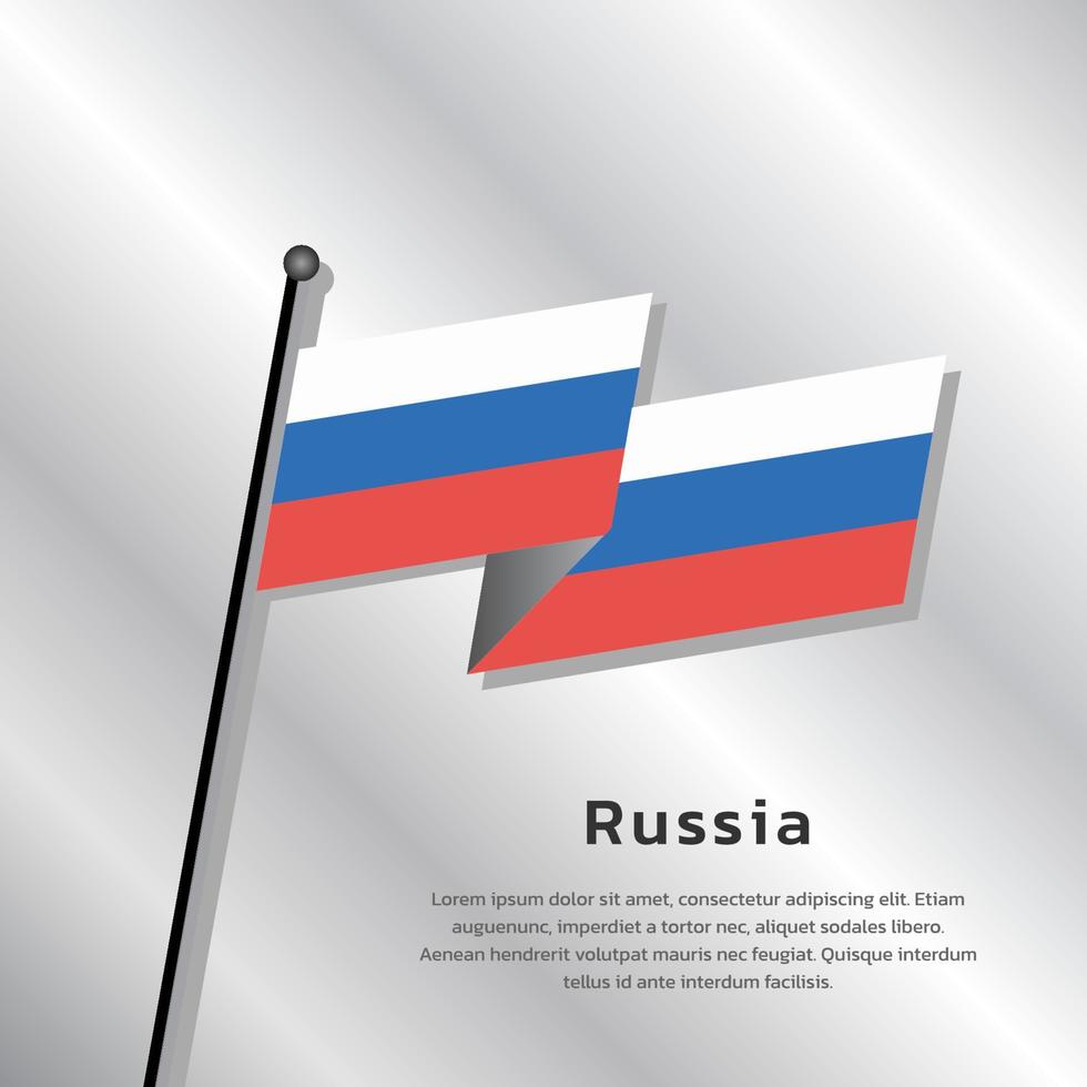 Illustration der russischen Flaggenvorlage vektor