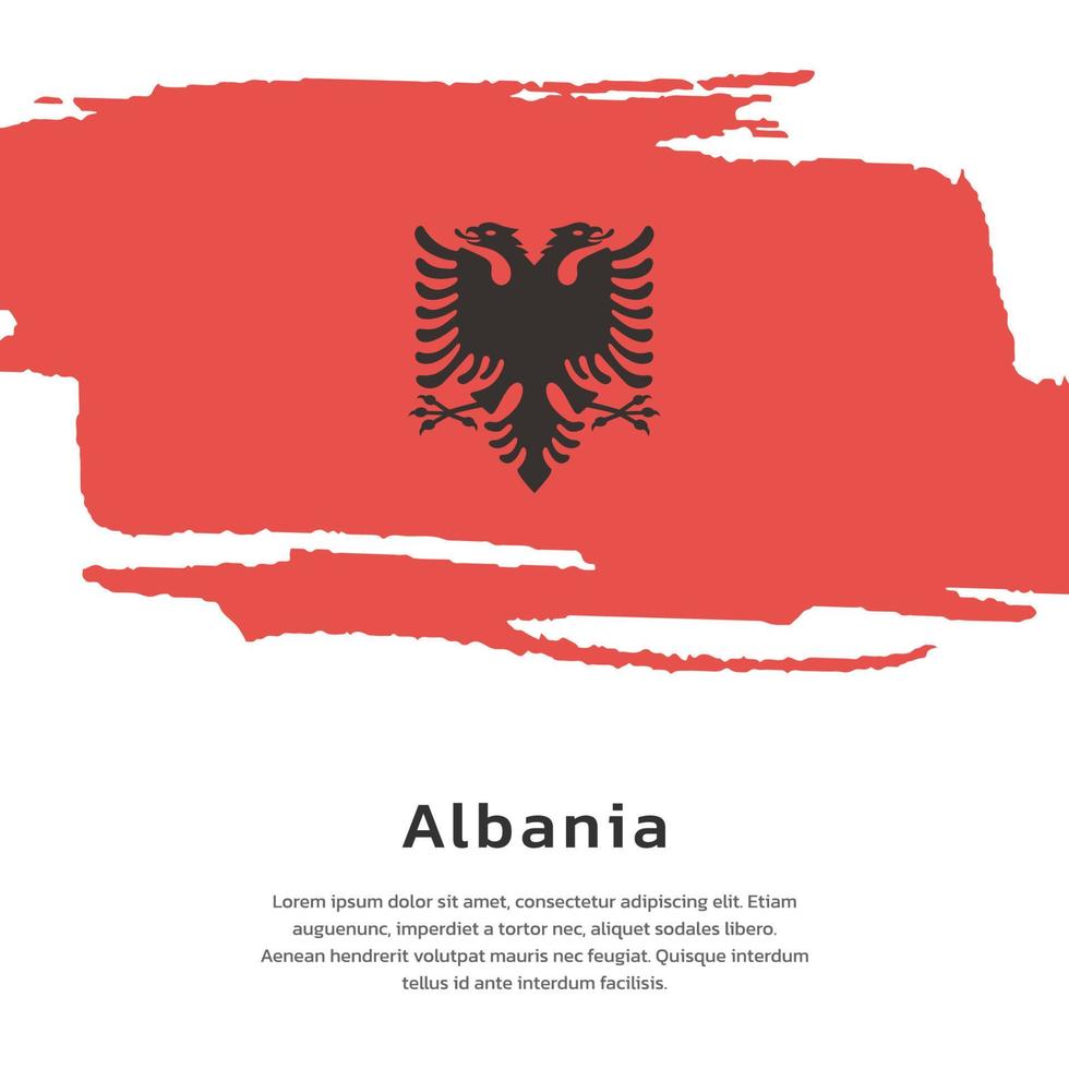 Illustration der Flaggenvorlage Albaniens vektor