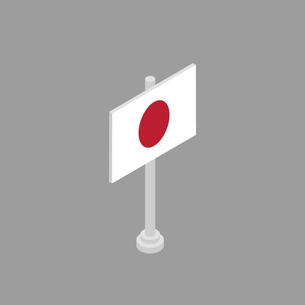 Illustration der japanischen Flaggenvorlage vektor