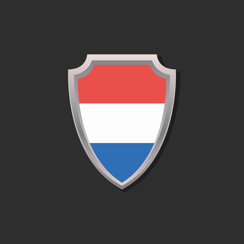 Illustration der Luxemburger Flaggenvorlage vektor