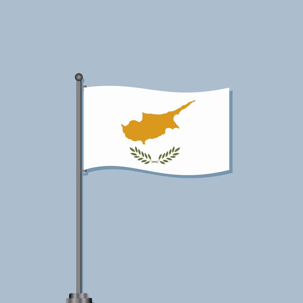 illustration av cypern flagga mall vektor