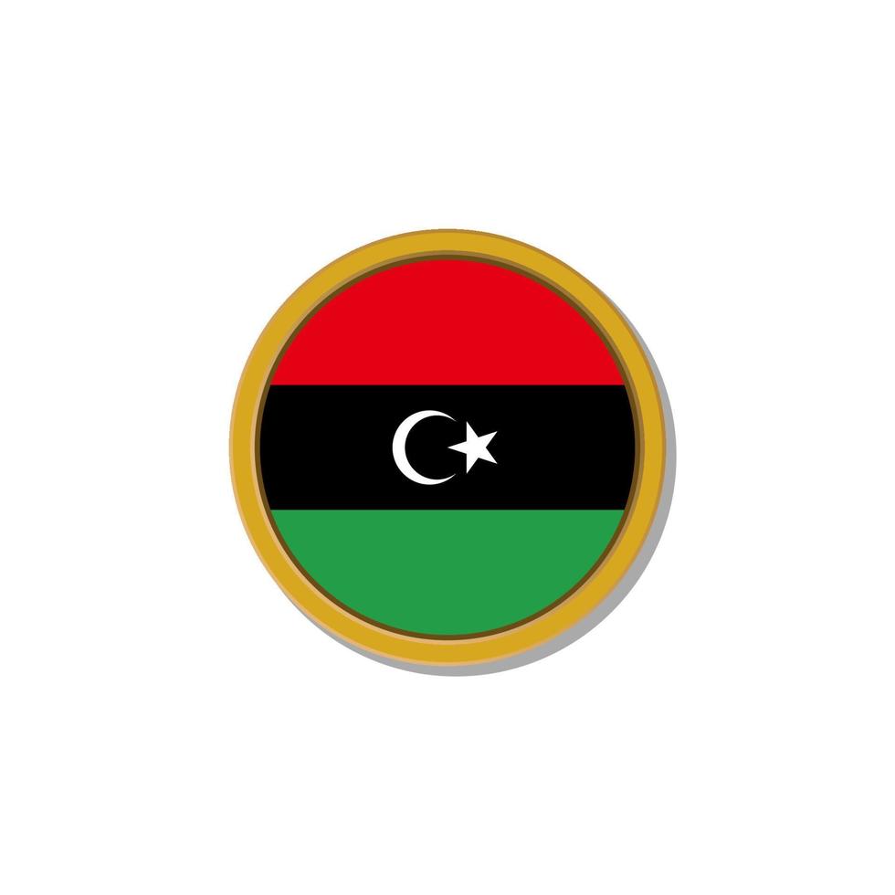 illustration av libyen flagga mall vektor