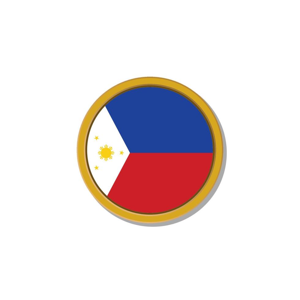 Illustration der philippinischen Flaggenvorlage vektor
