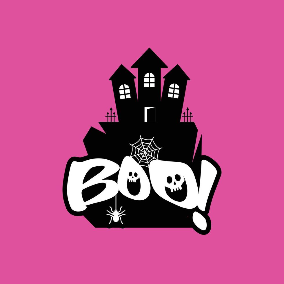 Boo-Typografie-Designvektor vektor