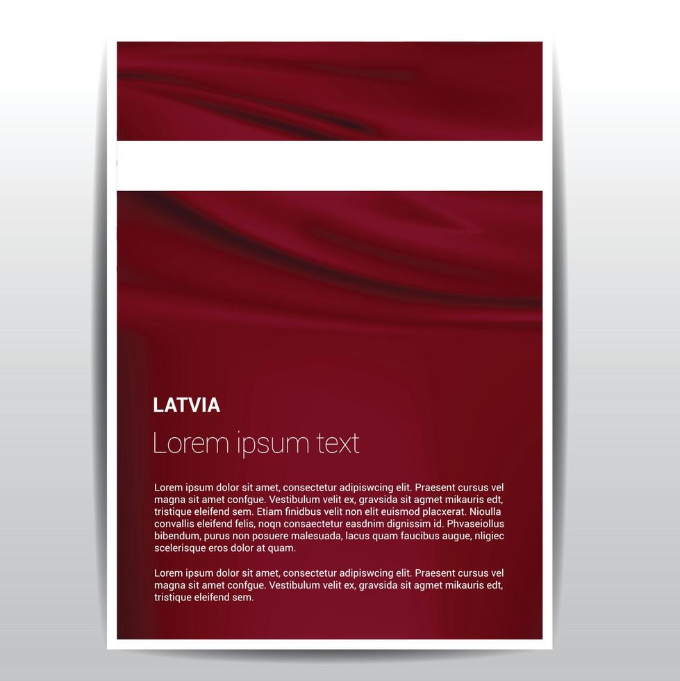 Lettland-Flaggen-Designvektor vektor
