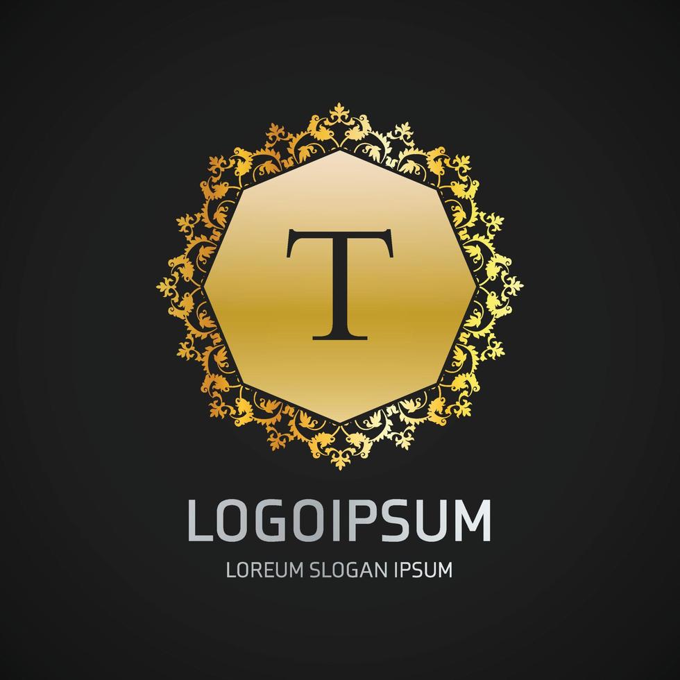 alfabetisk logotyp design med elegant design och typografi vektor