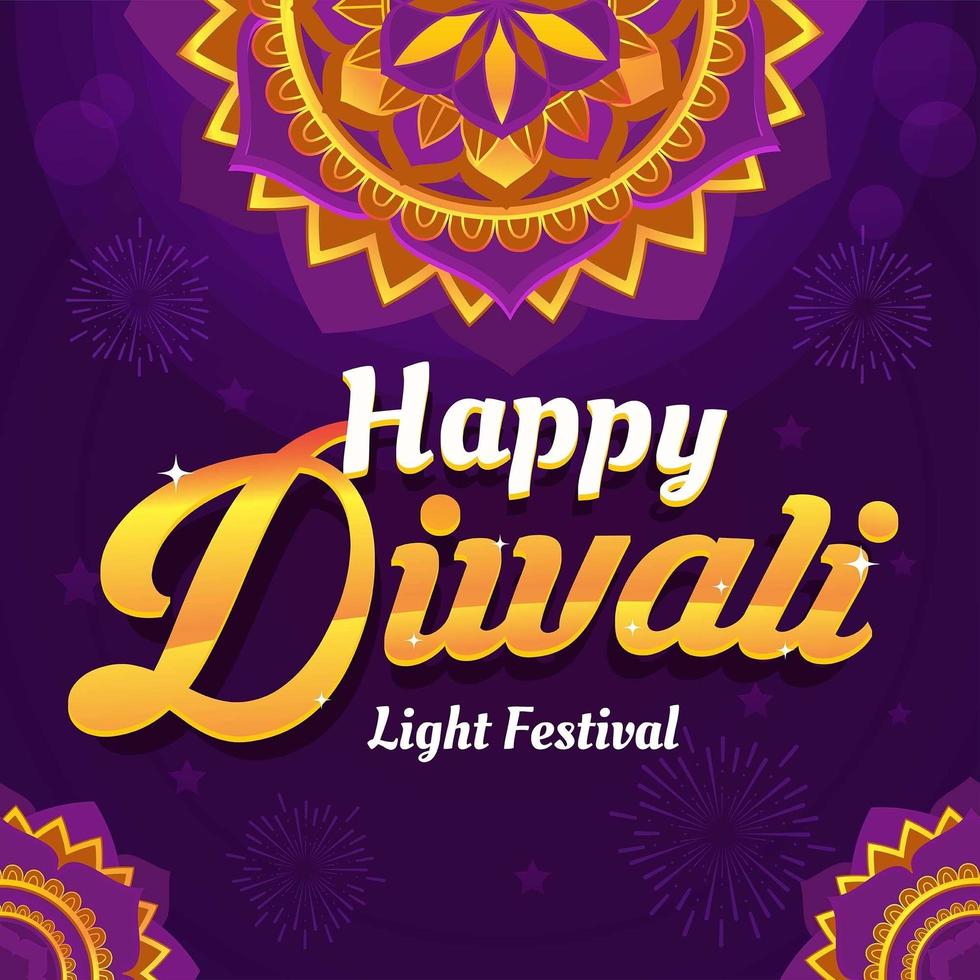 Mandalablüte des Diwali Festivals vektor
