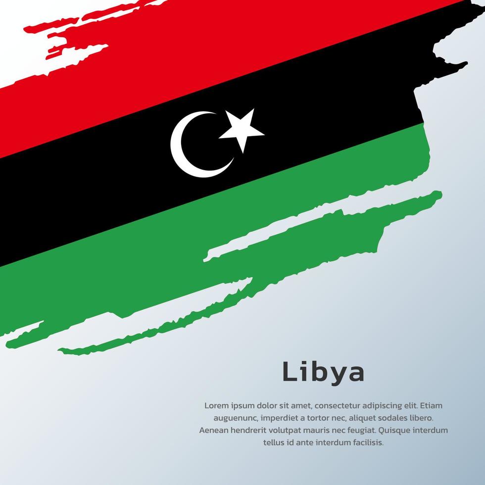 illustration av libyen flagga mall vektor