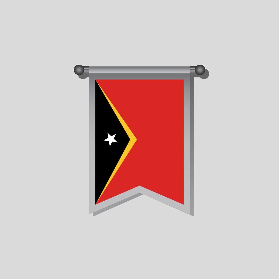 illustration av timor leste flagga mall vektor