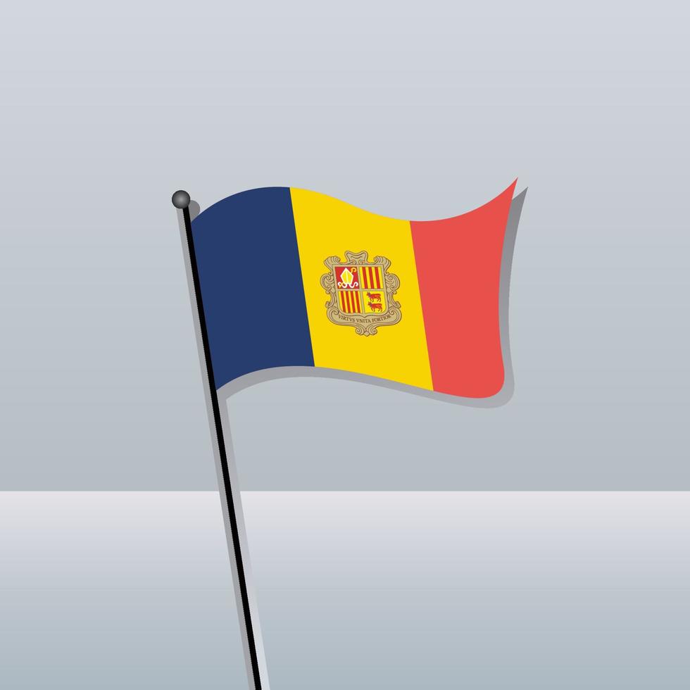 Illustration der Andorra-Flaggenvorlage vektor